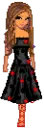 Black & red dress doll
