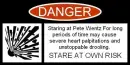 pete has a warning lable!