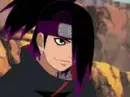 Deidara with Black and Purple hair.