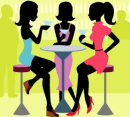 Girls with martinis