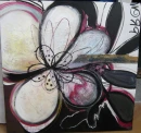 A painting of a flower