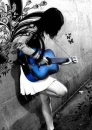 girl playing guitar