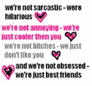 We're just girls!