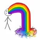 throwing up rainbow