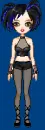 Gothic Girl w/blue and black hair