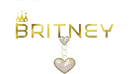 Gold Glitter Heart Charm for Britney