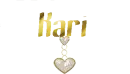 Gold Glitter Heart Charm for Kari