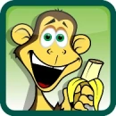monkey with banana