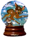 bambi snowglobe