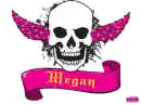 megan pink skull