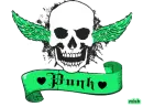 punk green skull