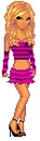 doll with pink striped shirt