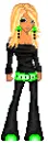 purple and green blinking clothes on doll