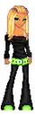 pink, green, blue, and purple blinking doll