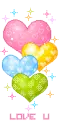Colored hearts
