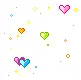 colorful hearts