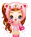 cute girl with bear bonnet gets angry over cell call