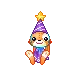 cute squirrel in a party hat