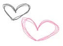 drawn heart