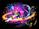 Link destroying some Deku Baba plants. 
