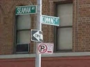 horny street sign