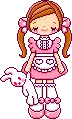 pink dress & bunny