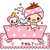 girl taking a bath