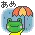 rainy day frog
