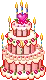 heart birthday cake