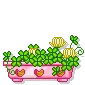 bunny in a flower box