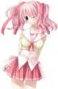 girl with pink hair
