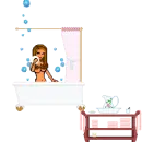 doll taking a shower