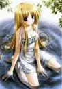 girl in lake