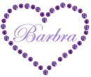 Barbra mixed puple heart