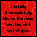 I love you