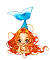 Chibi Blue & Orange Mermaid