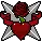 red heart and rose