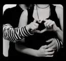 Black and White Emo Heart