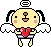 angel doggy with heart
