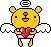 angel bear with heart
