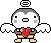 angel penguin with heart