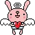 angel bunny with heart