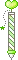 green sparkle pen