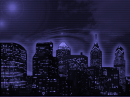 Philadelphia Skyline- Blue