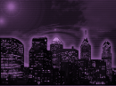 Philadelphia Skyline- Purple