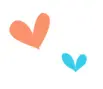 blue & Orange hearts