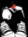 emo girl with heart