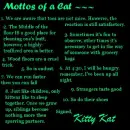 Mottos of a cat