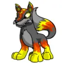 Lupe in fire paint