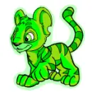 Kougra in glowing paint